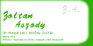 zoltan aszody business card